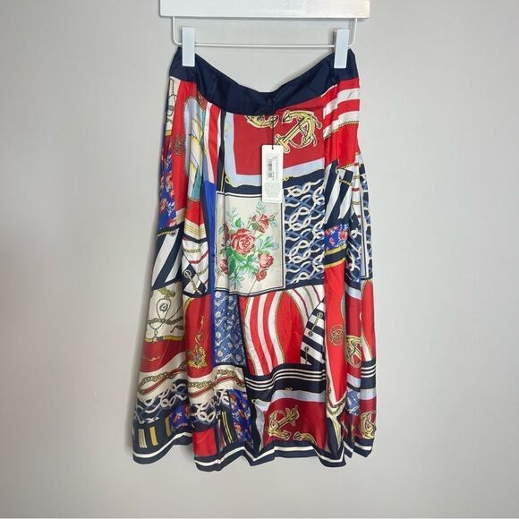 $288 unsubscribed Rivieara button front skirt NWT SIZE 6 - Picture 4 of 12